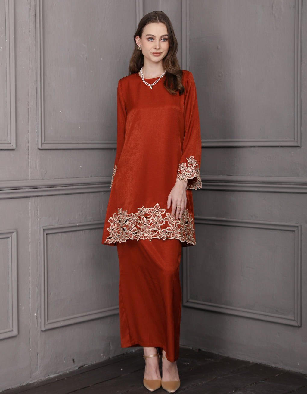 Embroidered Elegance Kurung